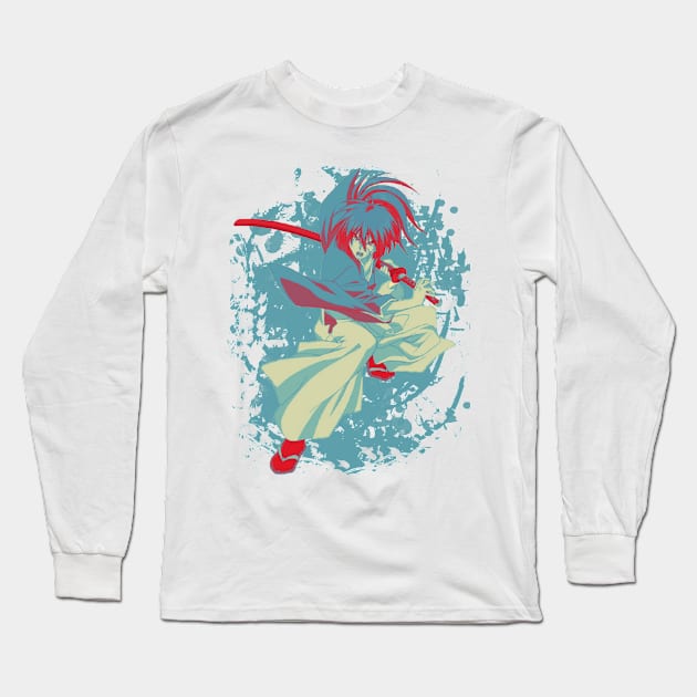 samurai x Long Sleeve T-Shirt by DinoZard